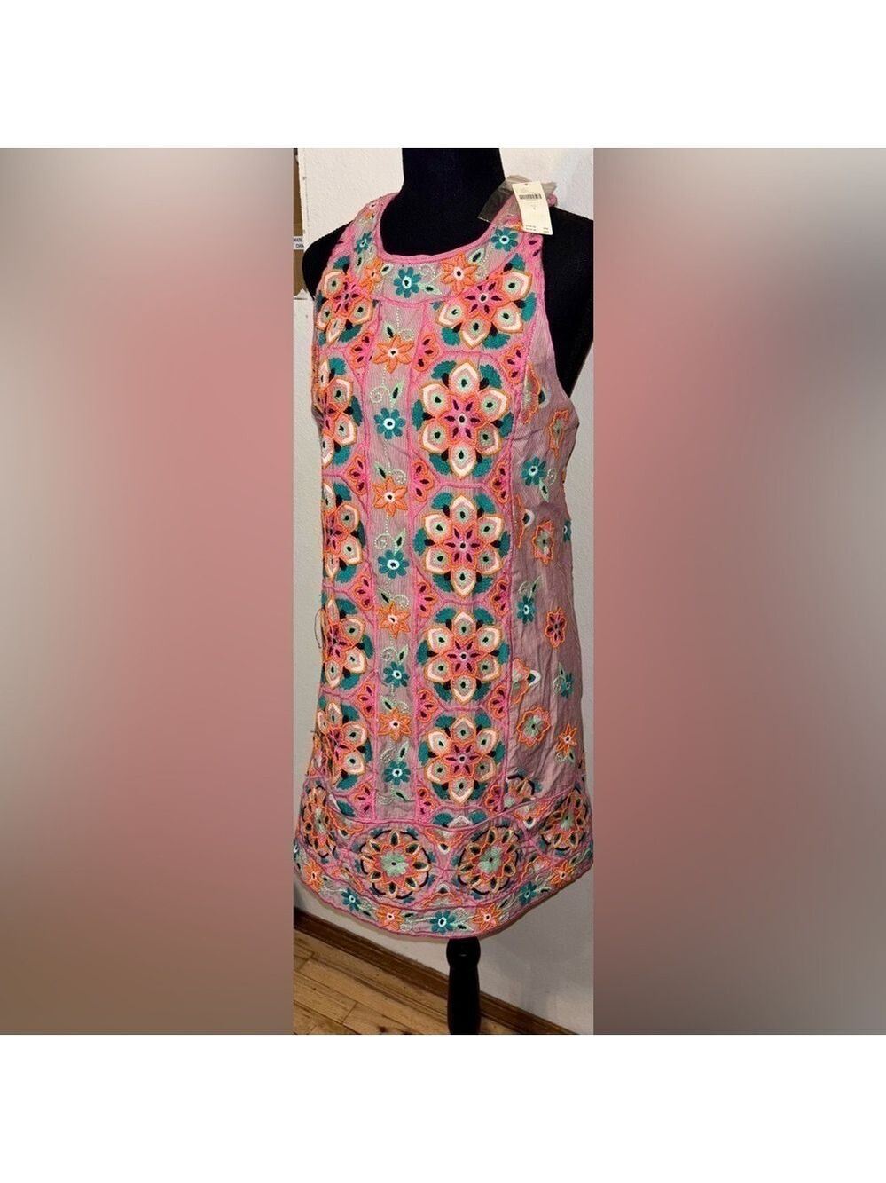 NEW Rare Anthropologie Statement Beaded Embroidered Floral Evening Dress Size 2 - Picture 7 of 15